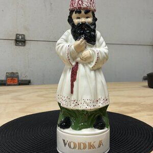 Midcentury Vodka Decanter Bearded Man 1960s Barware Decor